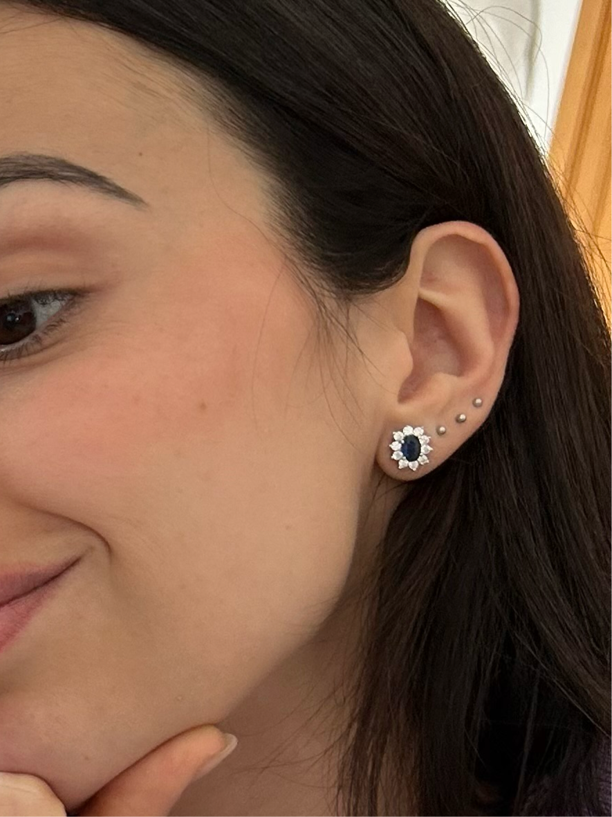 Pendientes Vintage Zafiro