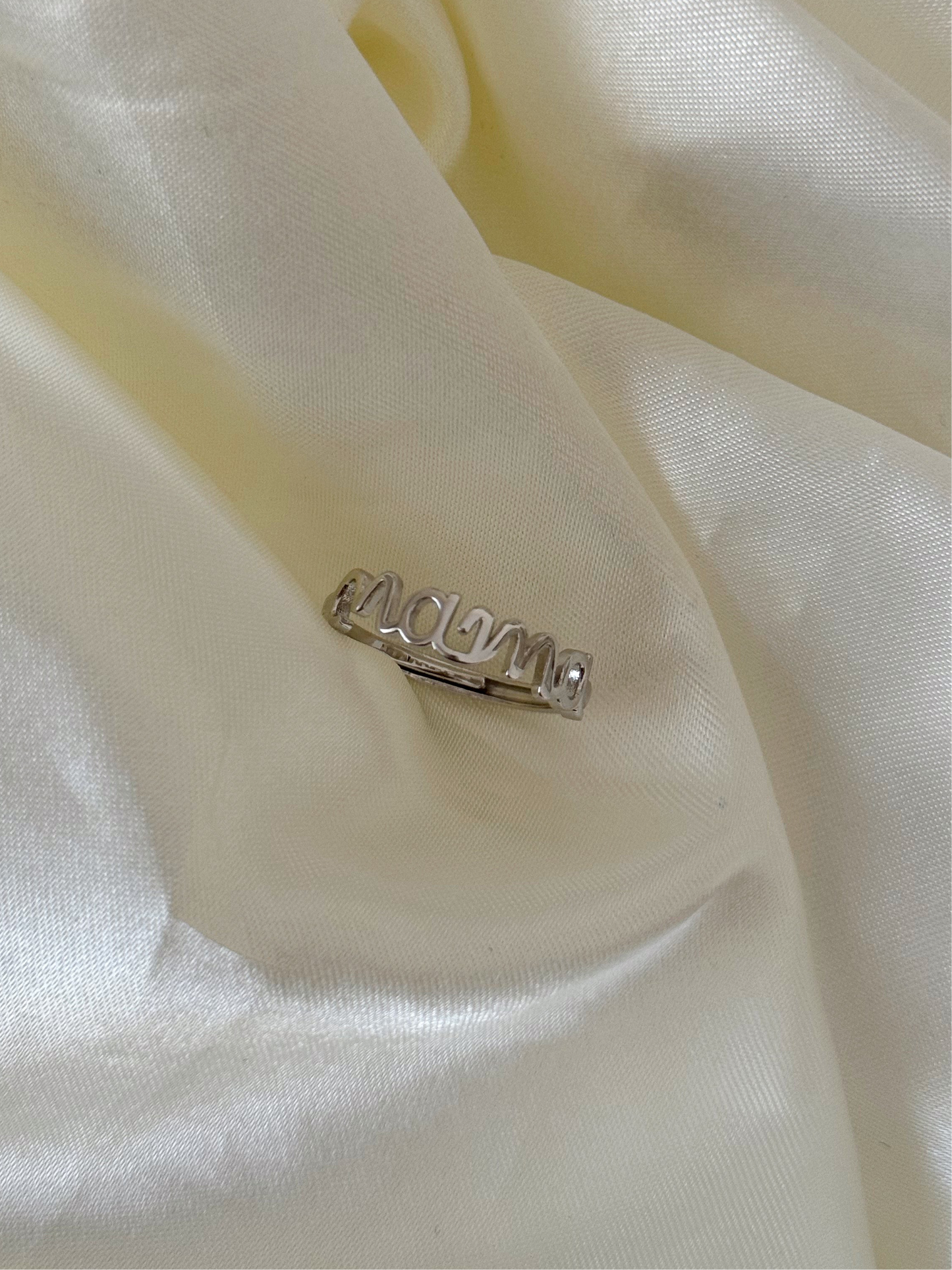 Anillo MAMÁ plata