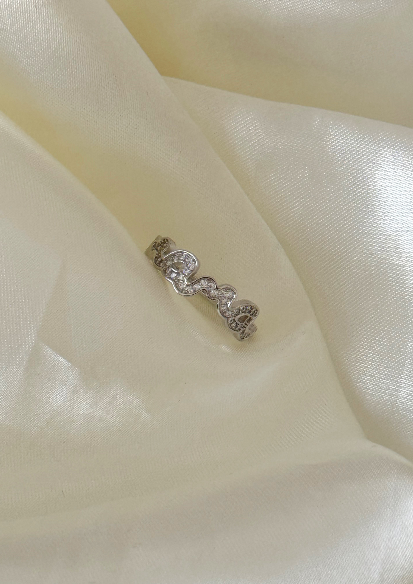 Anillo MAMÁ circonitas plata