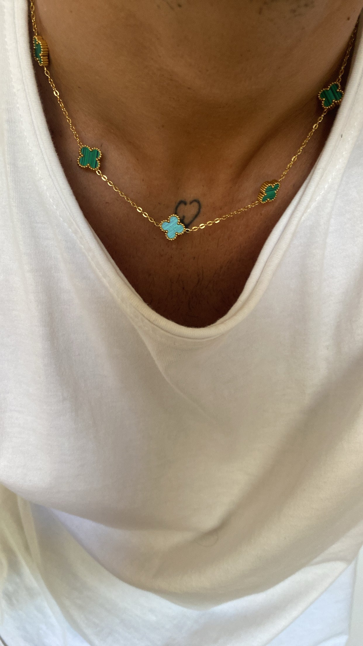 Collar Trébol green