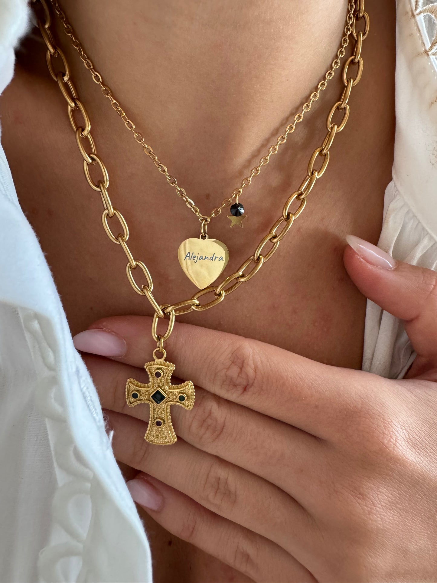 Collar Olivia corazón estrella