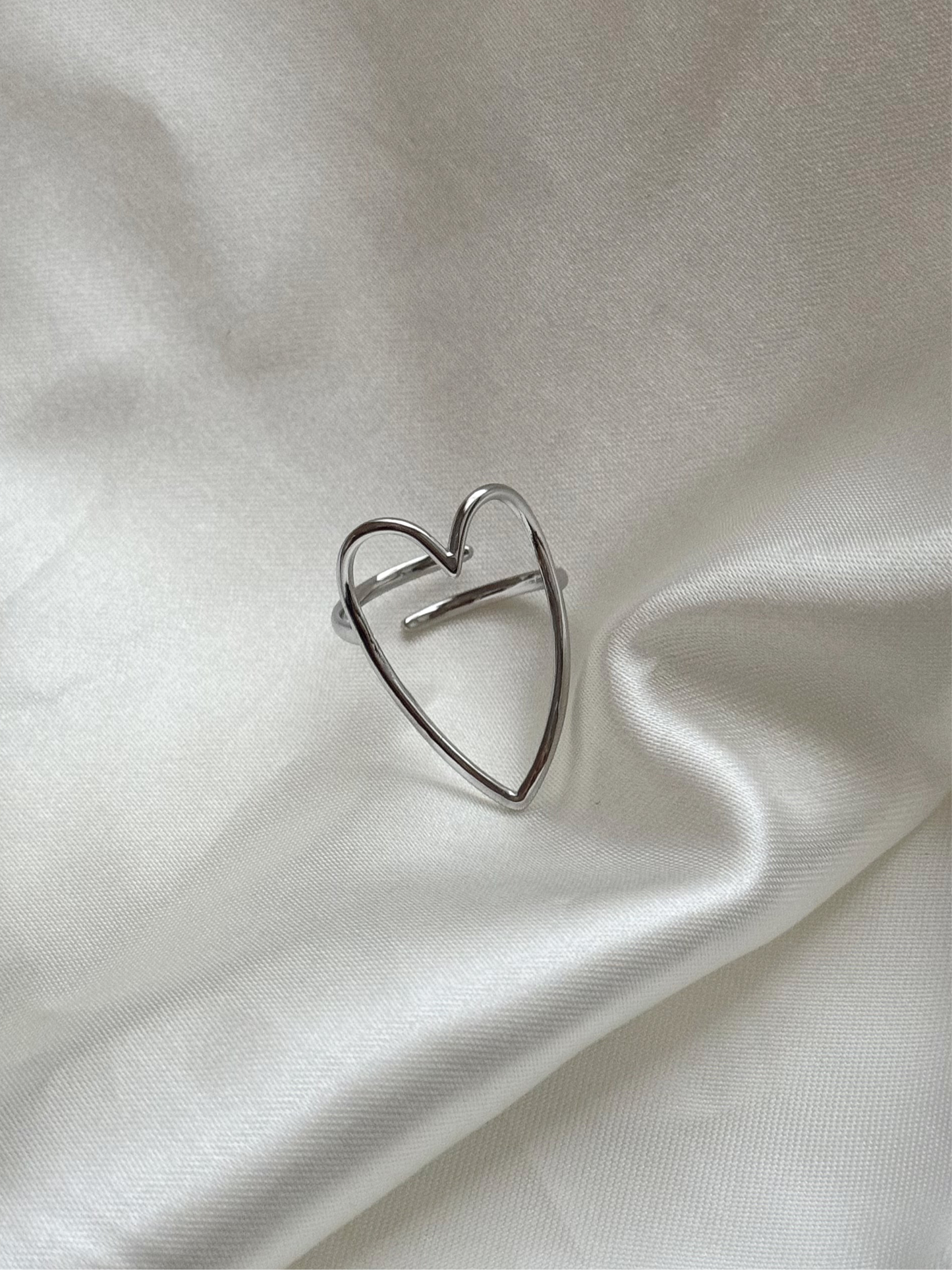 Anillo corazón plata