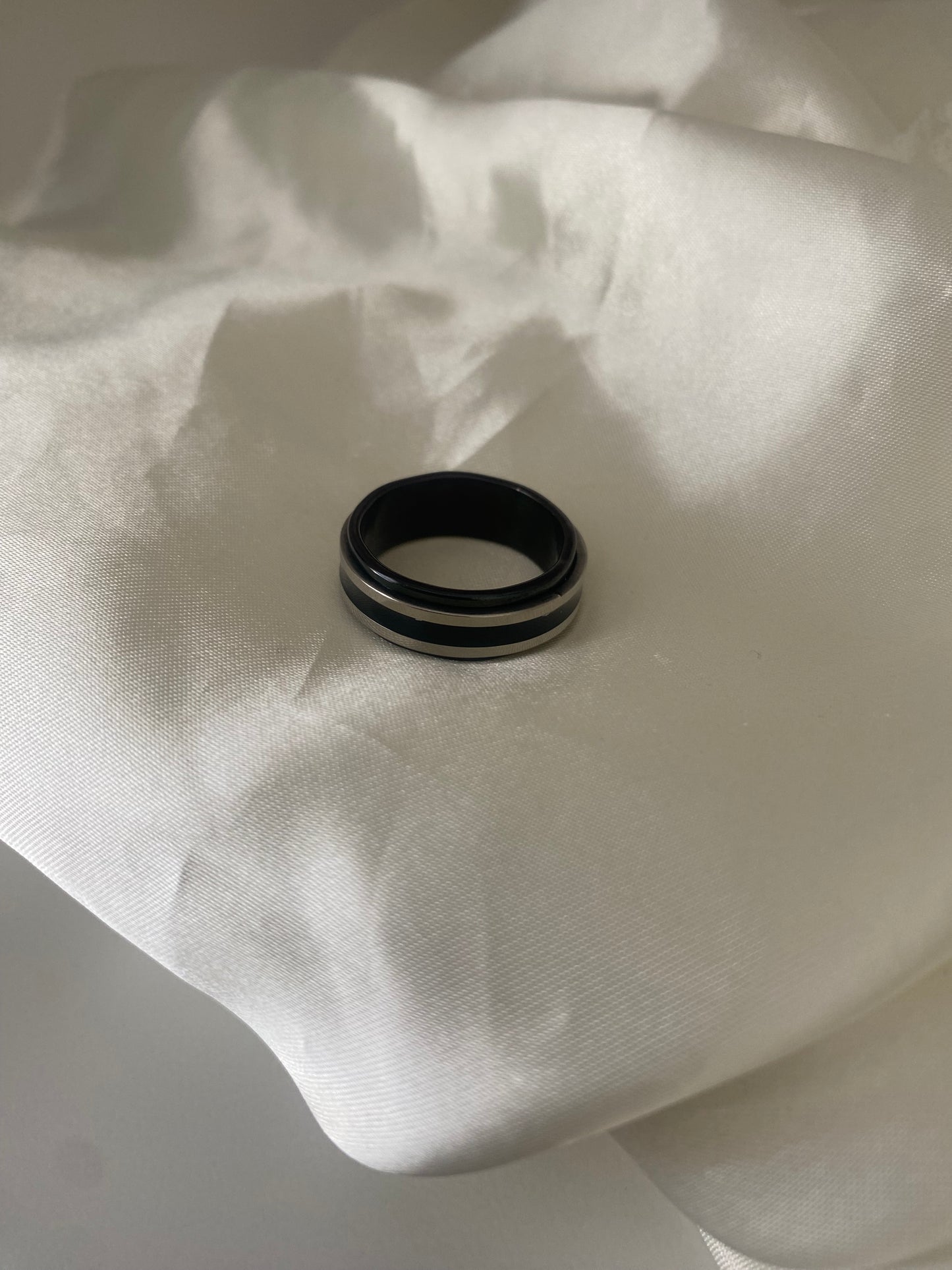Anillo Black Silver