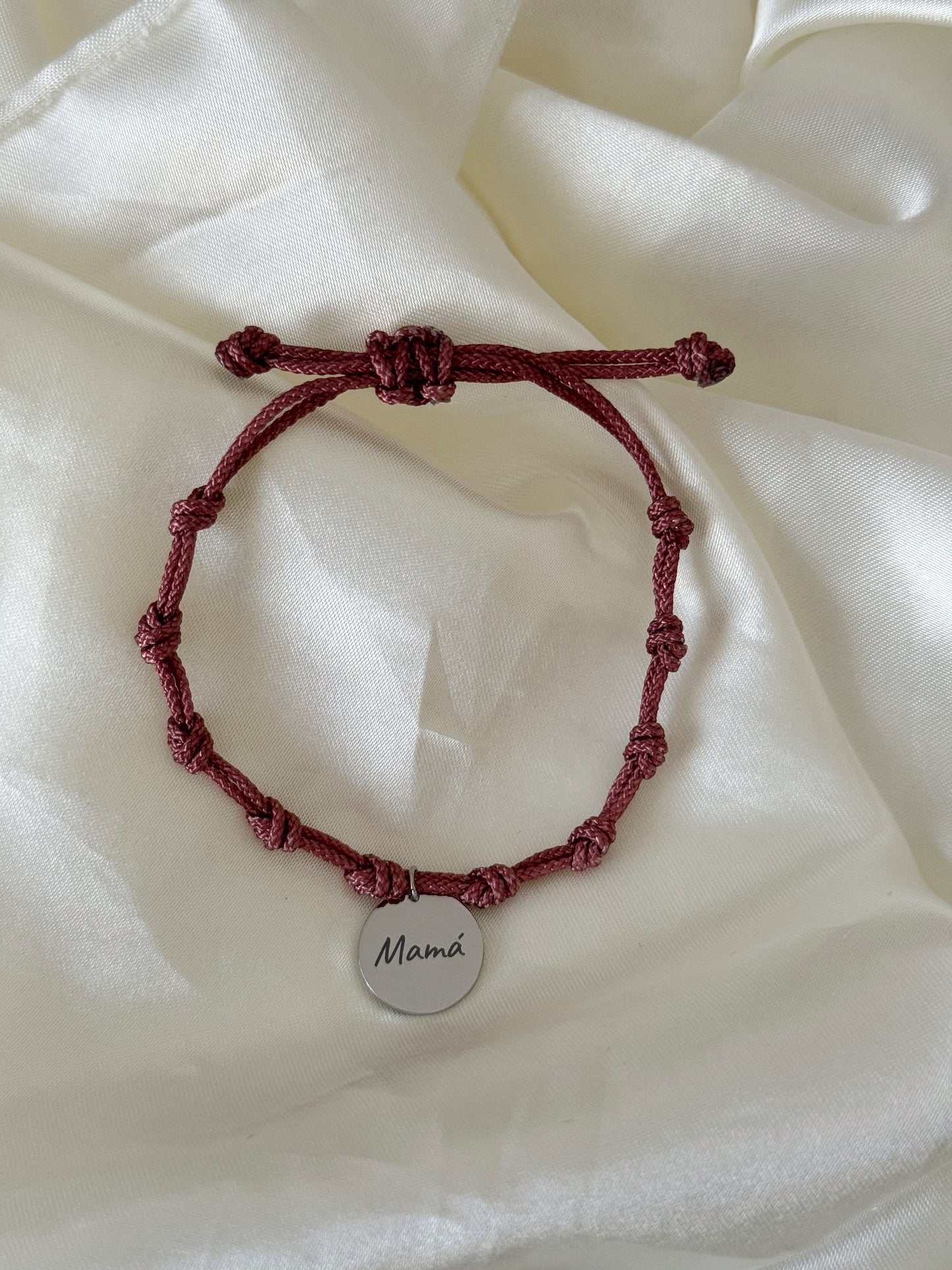 Pulsera nudo MAMÁ plata