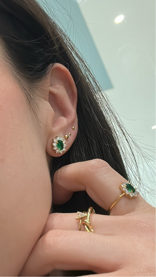 Pendientes Vintage Esmeralda