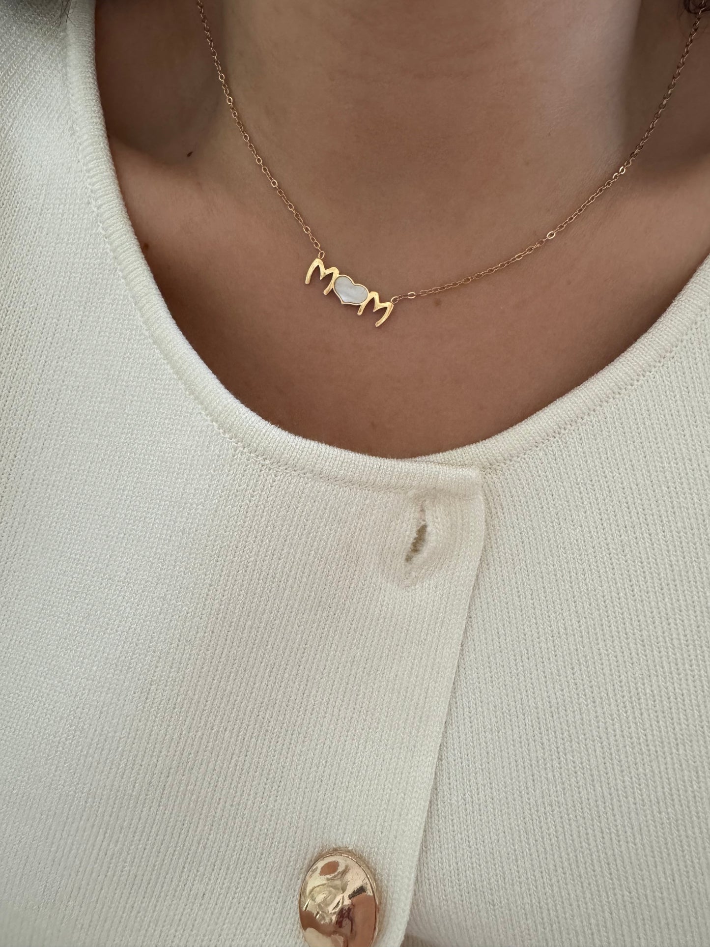 Collar MOM nácar