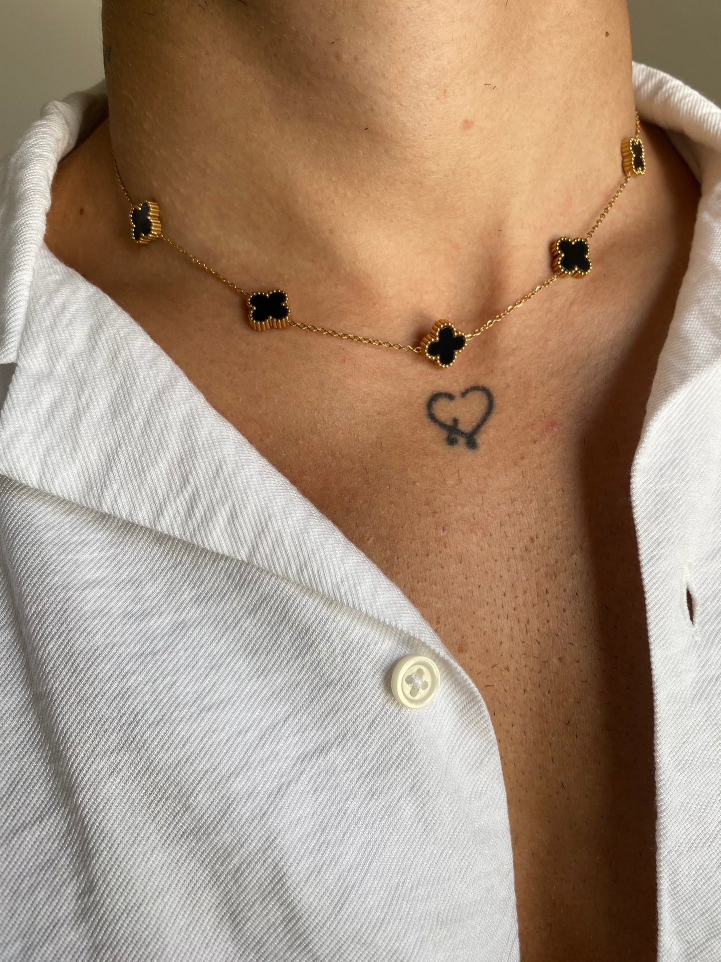 Collar Trébol black