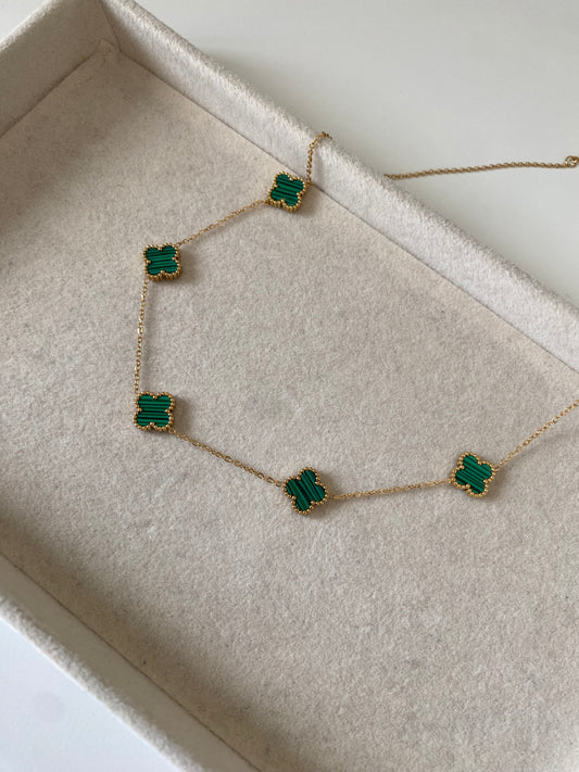 Collar Trébol green