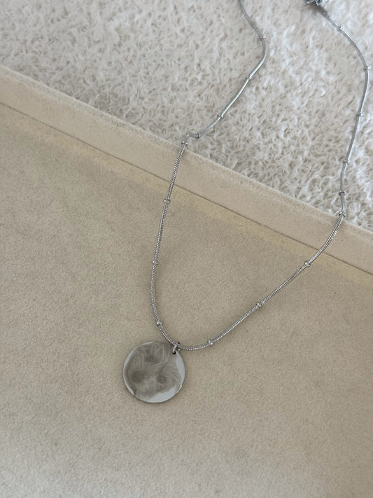 Collar foto grabada plata