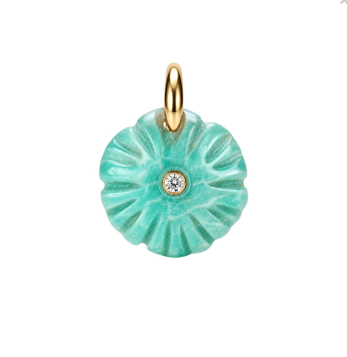 Collar flor Amazonita