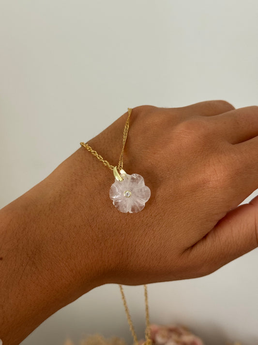 Collar Flor mineral