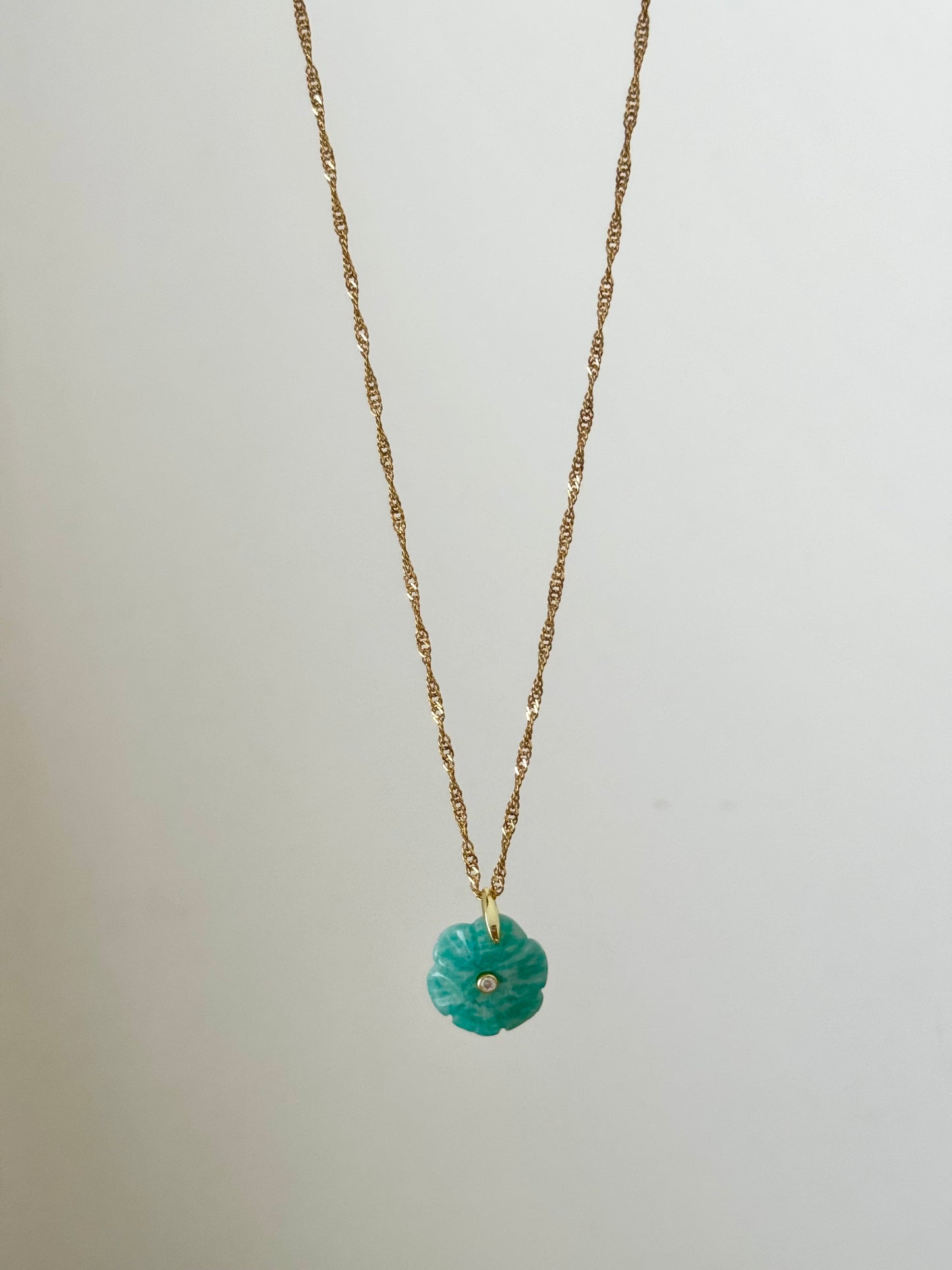 Collar flor Amazonita