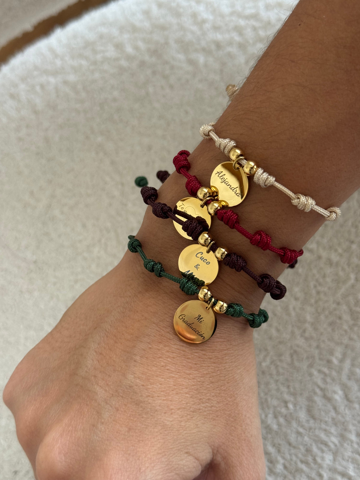 Pulsera nudo macrame chapa