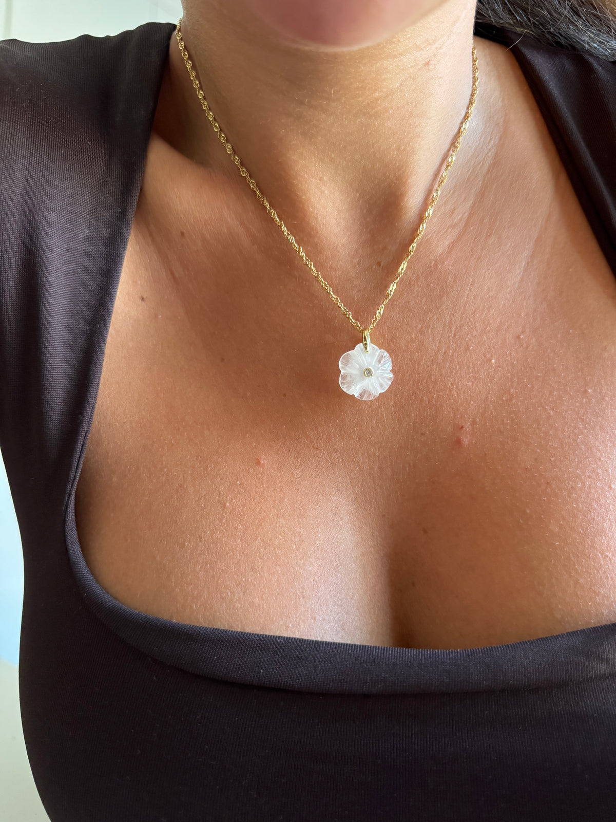 Collar Flor mineral