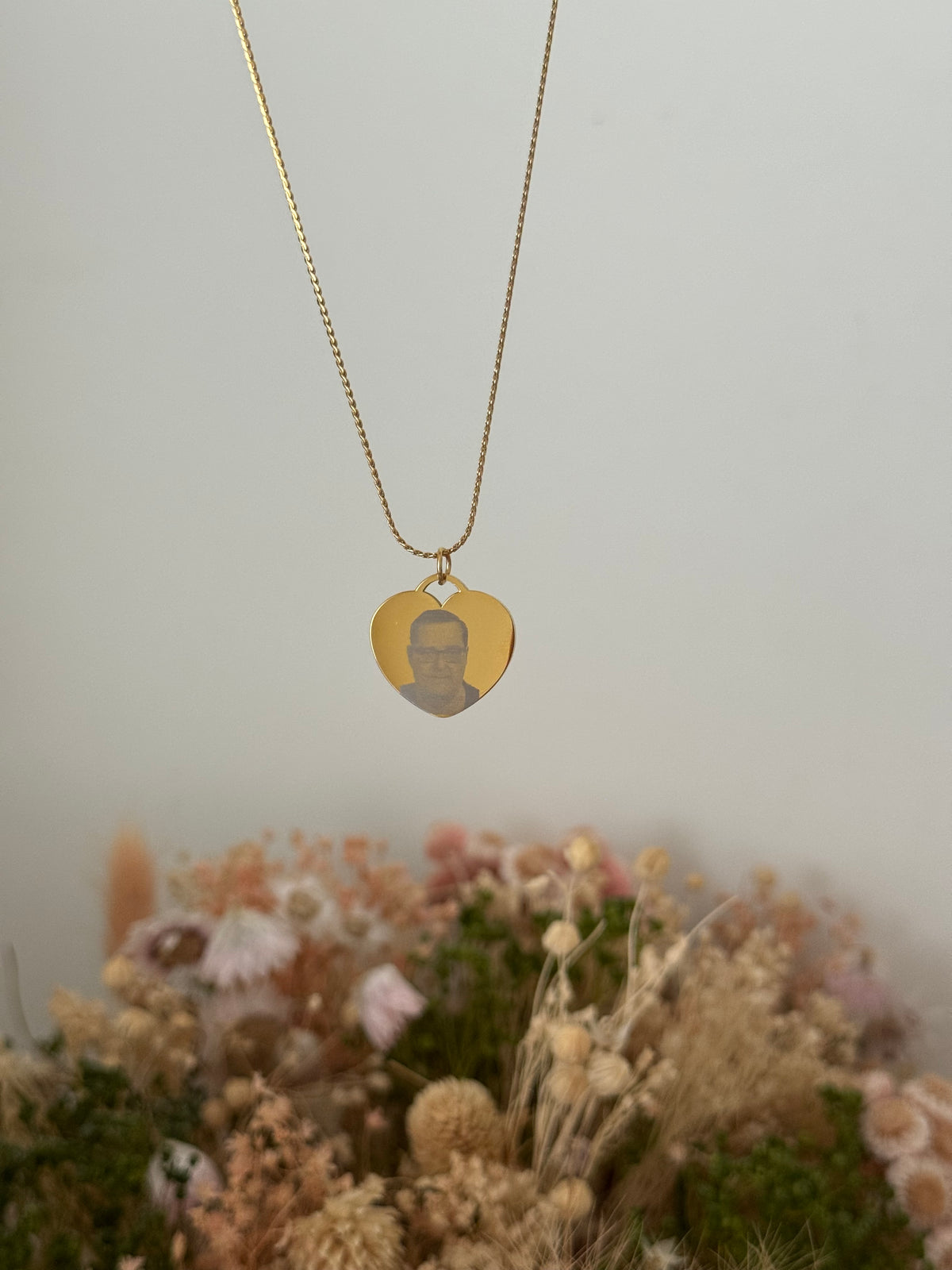 Collar corazón Maxi foto grabada