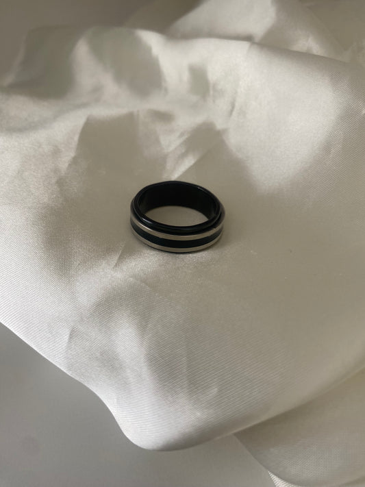 Anillo Black Silver