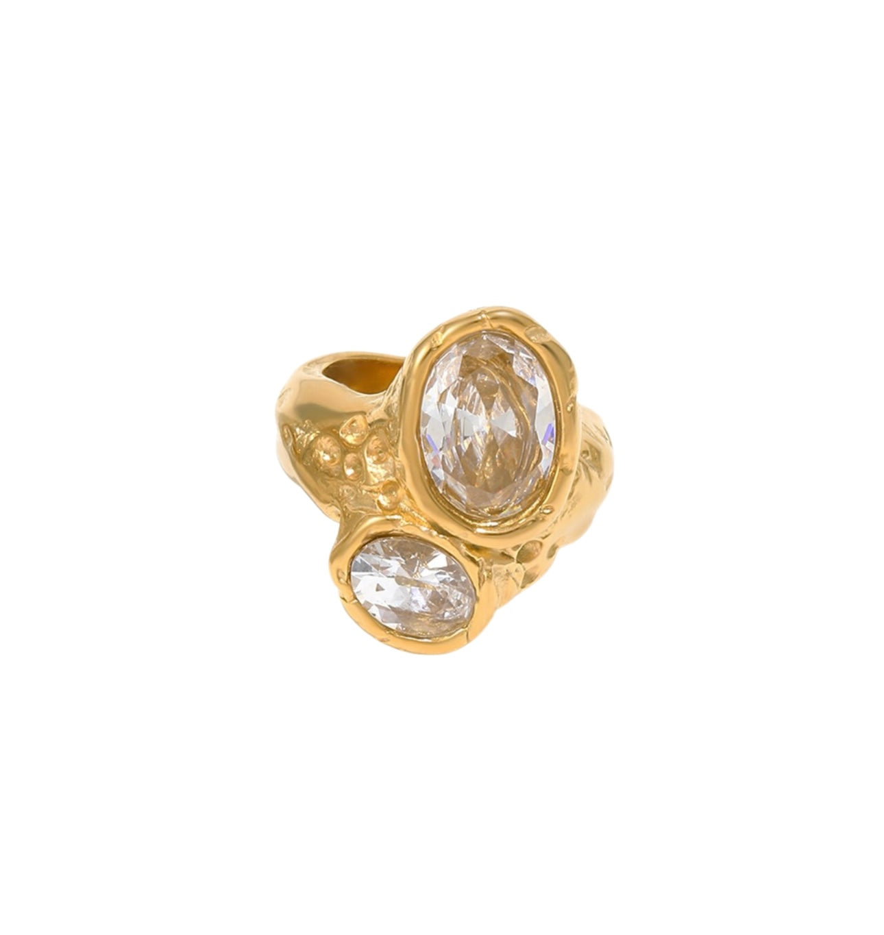 Anillo Martillado Zirconia